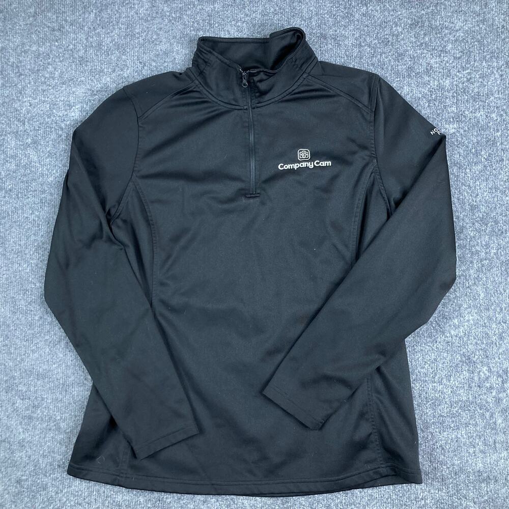 The North Face Pullover Womens Size XL Black 1/4 Zip Logo Long Sleeve Athletic